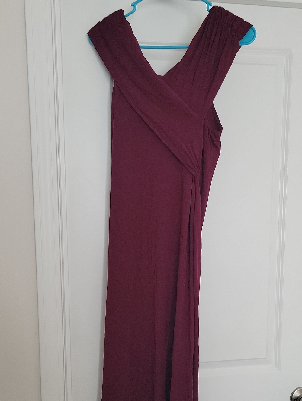 SHEIN Sleeveless Wrap Midi Dress - Plum Off The Shoulder